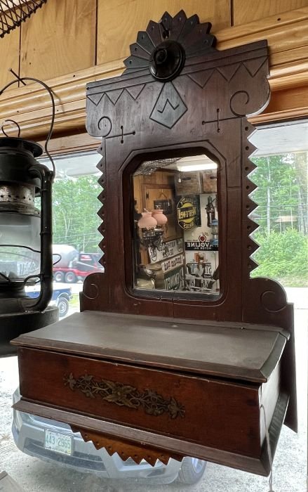 Victorian shaving mirror/box