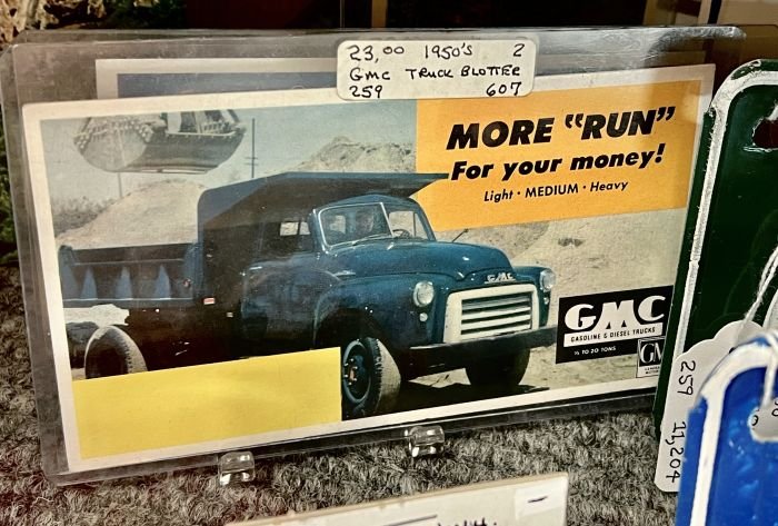 1950s GMC truck blotter